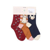 3 pairs of children's socks made of organic cotton - skin-friendly, sustainable and with cute animal motifs